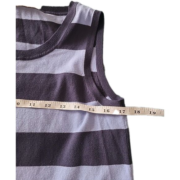 NWT STS Sail To Sable Blue/Navy Striped Fringe Nautical Tank Top Size S Shirt - Picture 4 of 10